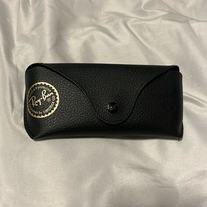 black and gold Ray Ban sunglasses case